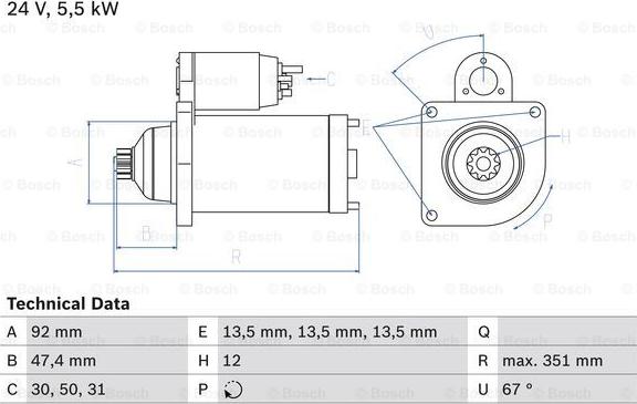 BOSCH 0 986 025 450 - Démarreur www.parts5.com