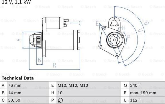 BOSCH 0 986 020 900 - Starter www.parts5.com