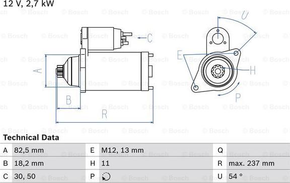 BOSCH 0 986 020 591 - Starter www.parts5.com