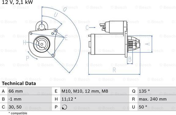 BOSCH 0 986 020 131 - Starter www.parts5.com