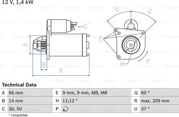 BOSCH 0 986 021 651 - Rozrusznik www.parts5.com