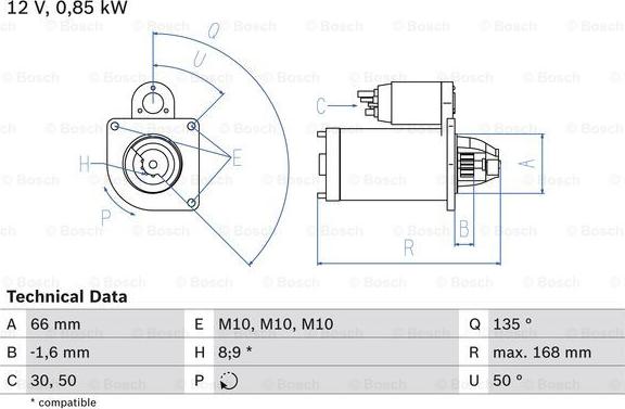 BOSCH 0 986 021 051 - Önindító www.parts5.com