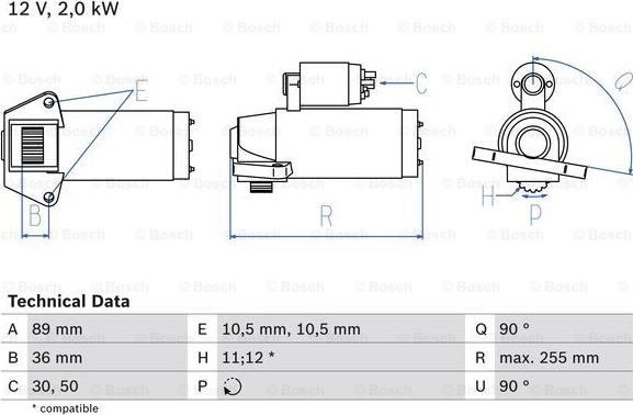 BOSCH 0 986 021 810 - Starter www.parts5.com