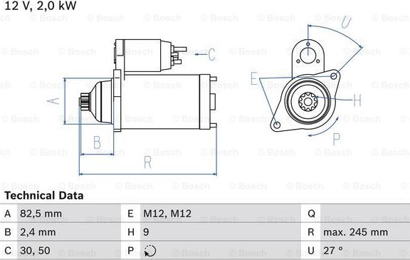 BOSCH 0 986 021 220 - Μίζα www.parts5.com