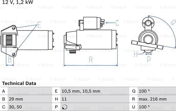 BOSCH 0 986 028 010 - Motor de arranque www.parts5.com