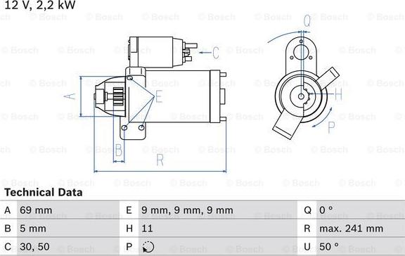 BOSCH 0 986 023 960 - Starter www.parts5.com