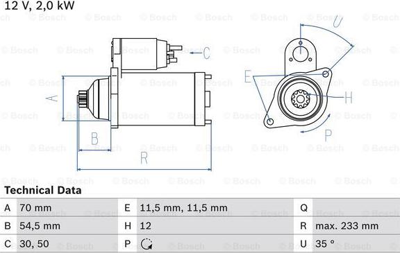 BOSCH 0 986 023 540 - Motor de arranque www.parts5.com