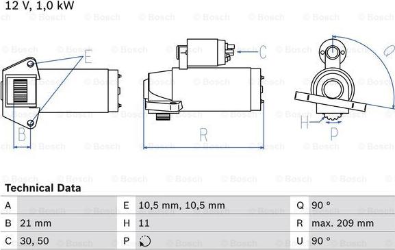 BOSCH 0 986 023 610 - Starter www.parts5.com