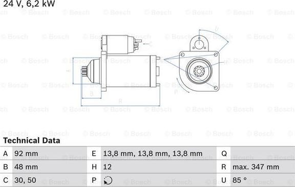 BOSCH 0 986 022 980 - Marş motoru www.parts5.com