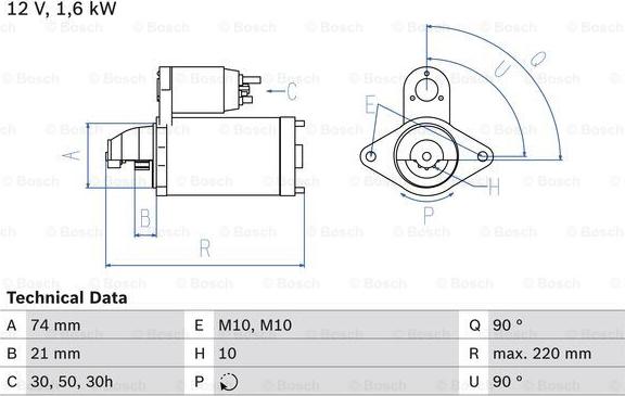 BOSCH 0 986 022 930 - Starter www.parts5.com