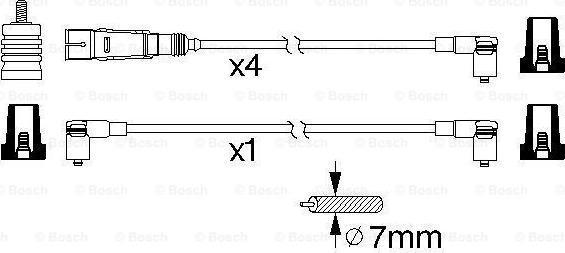 BOSCH 0 986 356 343 - Set cablaj aprinder www.parts5.com