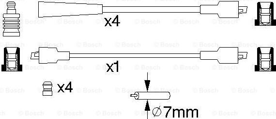 BOSCH 0 986 356 750 - Set cablaj aprinder www.parts5.com