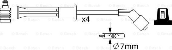 BOSCH 0 986 357 255 - Комплект проводов зажигания www.parts5.com