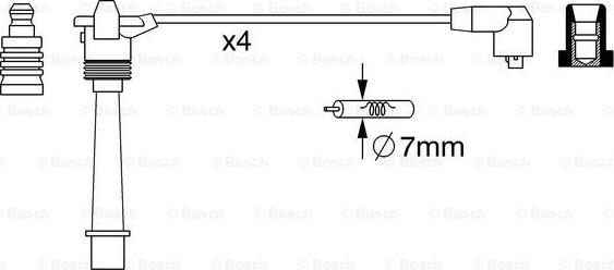 BOSCH 0 986 357 258 - Ateşleme kablosu seti www.parts5.com