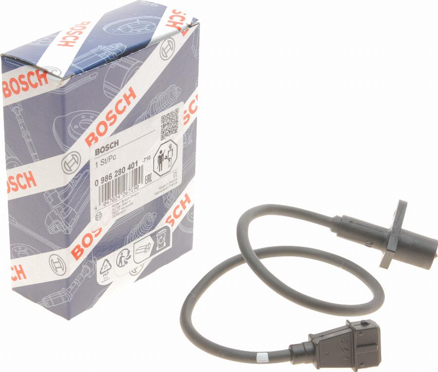 BOSCH 0 986 280 401 - Sensor, crankshaft pulse parts5.com