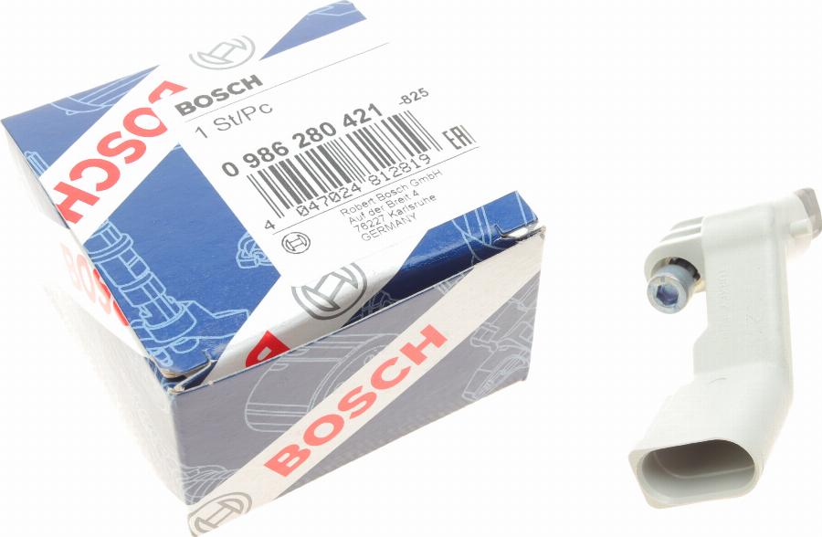 BOSCH 0 986 280 421 - Sensor, crankshaft pulse parts5.com