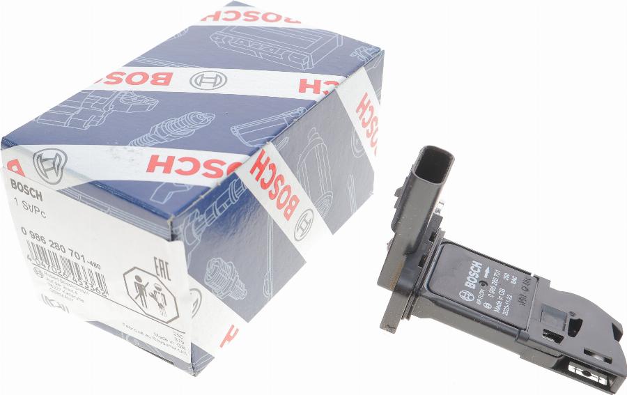 BOSCH 0 986 280 701 - Medidor de la masa de aire www.parts5.com