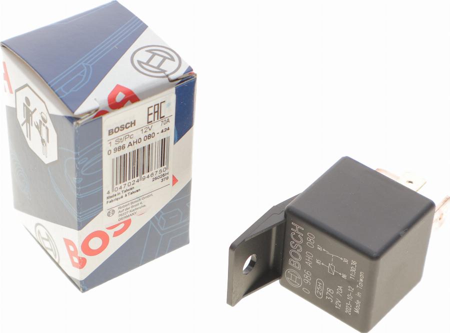 BOSCH 0 986 AH0 080 - Relé pracovného prúdu www.parts5.com