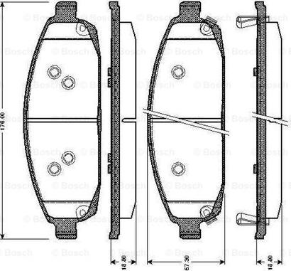 Jeep VCWK0868AA - Тормозные колодки, дисковые, комплект www.parts5.com