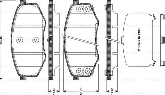 BOSCH 0 986 TB3 113 - Set placute frana,frana disc www.parts5.com