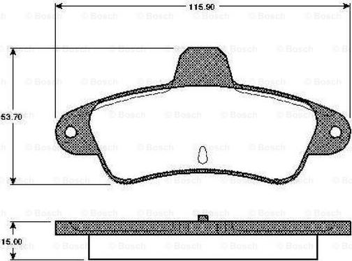 BOSCH 0 986 TB2 911 - Set placute frana,frana disc www.parts5.com