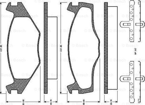 BOSCH 0 986 TB2 090 - Fékbetétkészlet, tárcsafék www.parts5.com