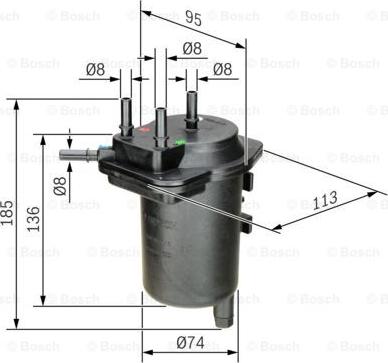 BOSCH 0 450 907 013 - Filtro combustible www.parts5.com