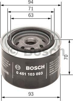 BOSCH 0 451 103 093 - Маслен филтър www.parts5.com