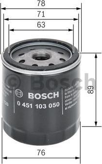 BOSCH 0 451 103 050 - Olajszűrő www.parts5.com