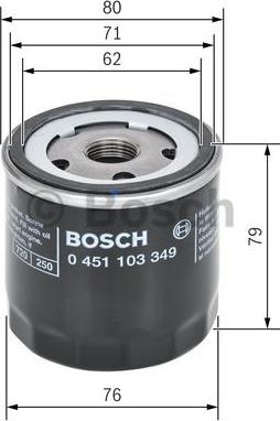 BOSCH 0 451 103 349 - Oil Filter parts5.com