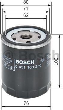 BOSCH 0 451 103 350 - Olejový filtr www.parts5.com