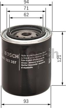 BOSCH 0 451 103 357 - Yağ filtresi www.parts5.com