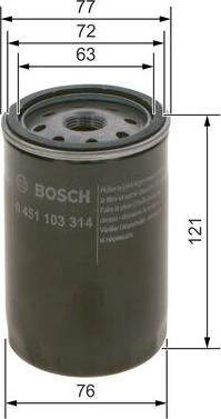 BOSCH 0 451 103 314 - Yağ filtresi www.parts5.com