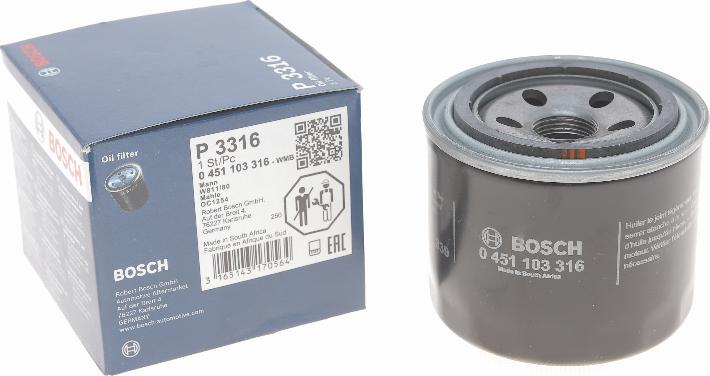 BOSCH 0 451 103 316 - Φίλτρο λαδιού www.parts5.com