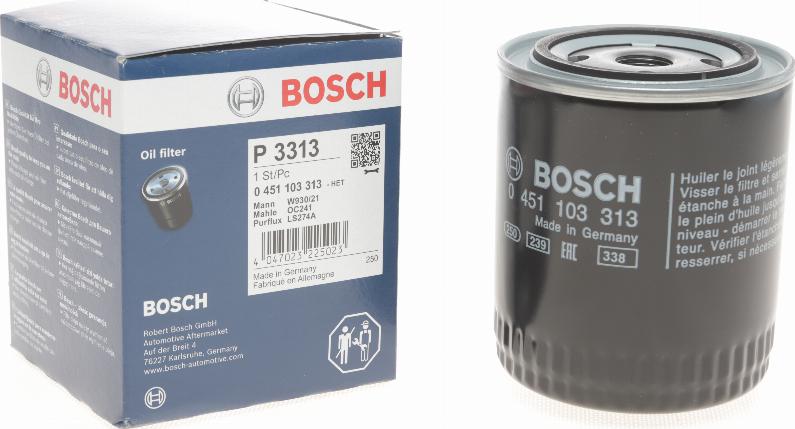 BOSCH 0 451 103 313 - Filtre à huile www.parts5.com