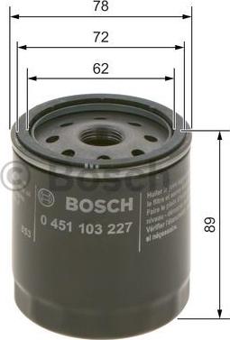 BOSCH 0 451 103 227 - Oil Filter www.parts5.com