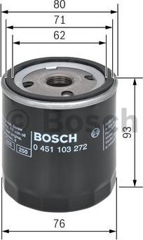 BOSCH 0 451 103 272 - Φίλτρο λαδιού www.parts5.com