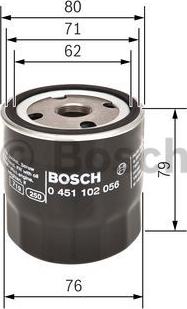 BOSCH 0 451 102 056 - Filtro de aceite www.parts5.com