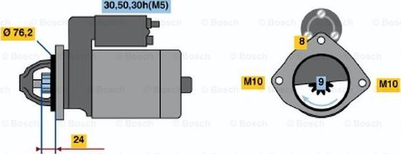 BOSCH 0 986 019 980 - Startér www.parts5.com