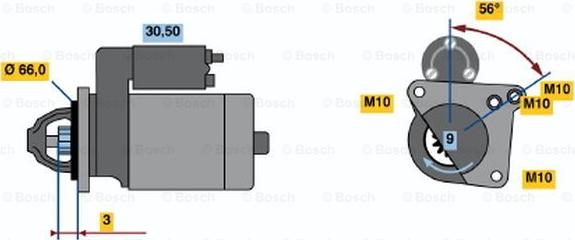 BOSCH 0 001 106 017 - Стартер www.parts5.com