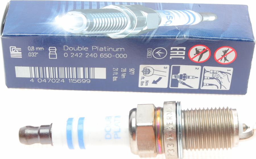 BOSCH 0 242 240 650 - Bougie d'allumage www.parts5.com