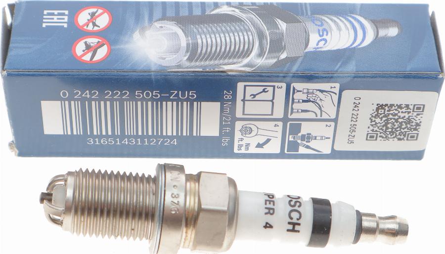 BOSCH 0 242 222 505 - Svećica za paljenje www.parts5.com