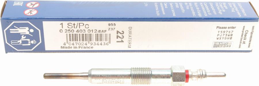 BOSCH 0 250 403 012 - Glow Plug www.parts5.com