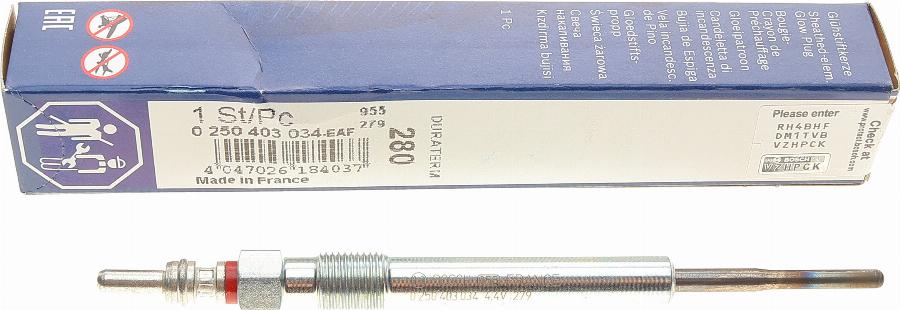 BOSCH 0 250 403 034 - Glow Plug www.parts5.com