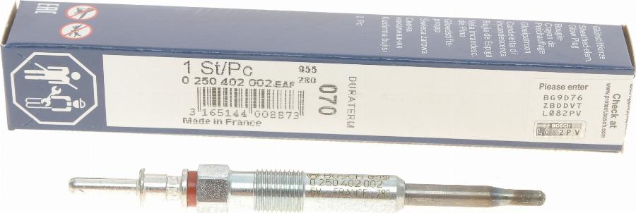 BOSCH 0 250 402 002 - Glow Plug www.parts5.com