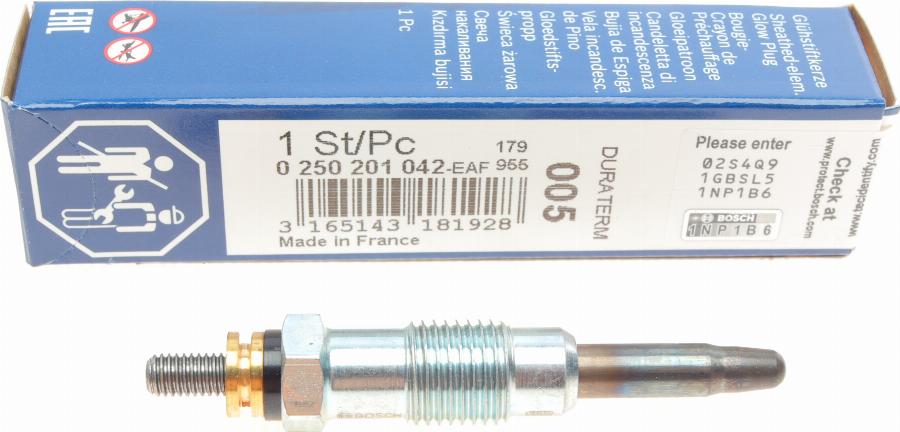 BOSCH 0 250 201 042 - Glow Plug www.parts5.com