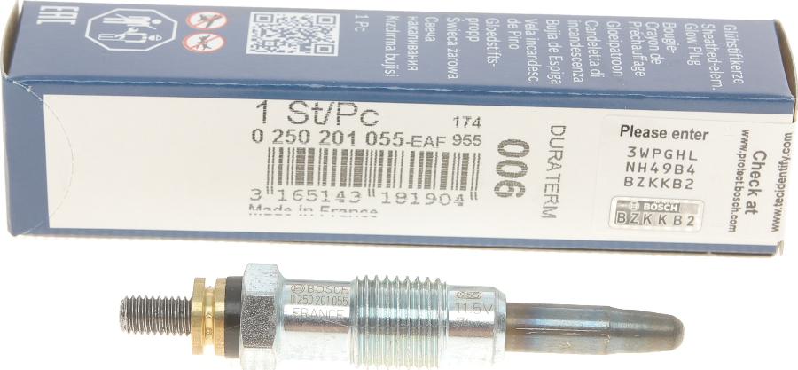 BOSCH 0 250 201 055 - Glow Plug www.parts5.com