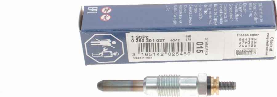 BOSCH 0 250 201 027 - Подгревна свещ www.parts5.com