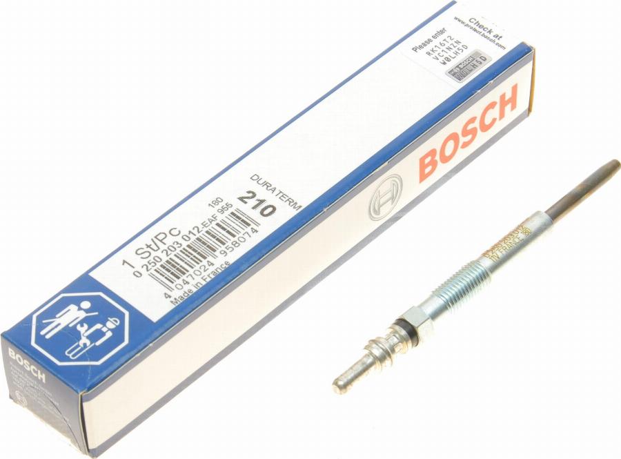 BOSCH 0 250 203 012 - Glow Plug www.parts5.com