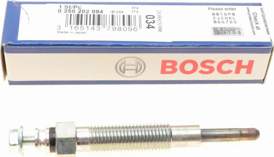 BOSCH 0 250 202 094 - Bougie de préchauffage www.parts5.com